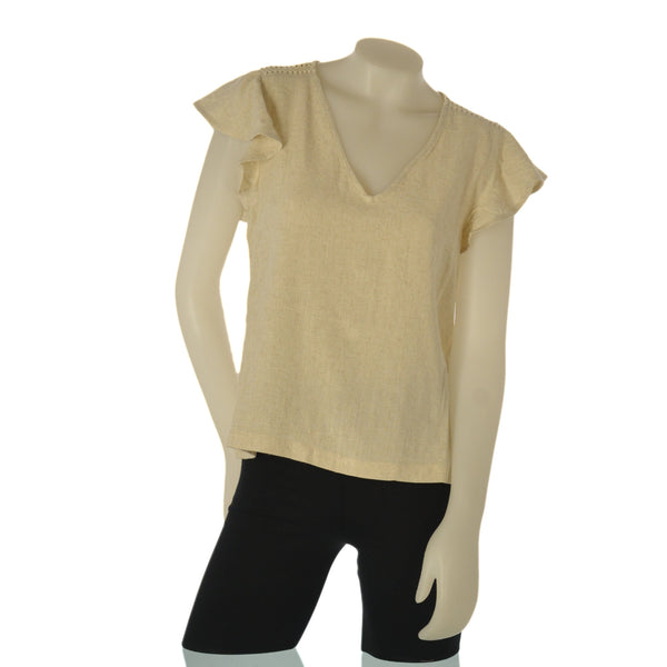 T-SHIRT DONNA TIFFOSI SCOLLO V ALETTA BOTTONI PIZZO ART.10065120