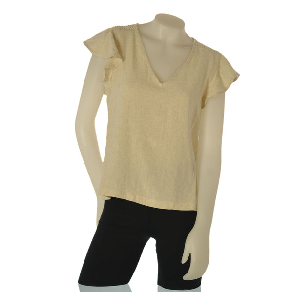 T-SHIRT DONNA TIFFOSI SCOLLO V ALETTA BOTTONI PIZZO ART.10065120