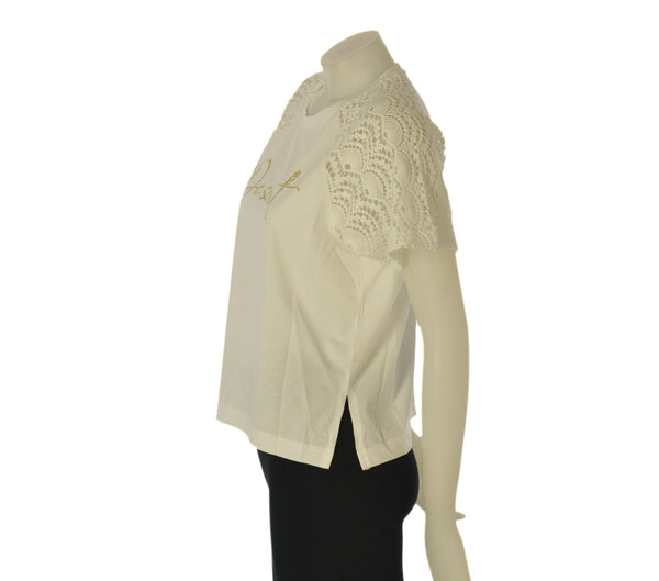 T-SHIRT DONNA TIFFOSI GIROCOLLO PIZZO RICAMO COTONE ART. 10065829