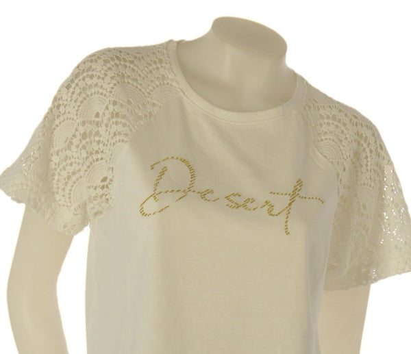 T-SHIRT DONNA TIFFOSI GIROCOLLO PIZZO RICAMO COTONE ART. 10065829