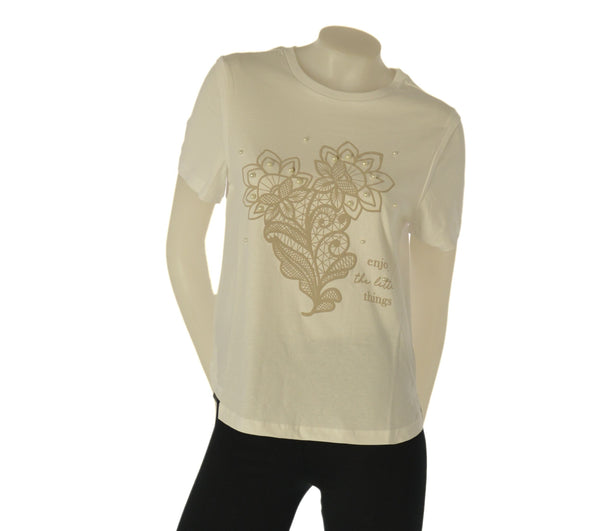 T-SHIRT DONNA TIFFOSI GIROCOLLO MANICA CORTA STAMPA  SPACCHI COTONE ART. 10065796