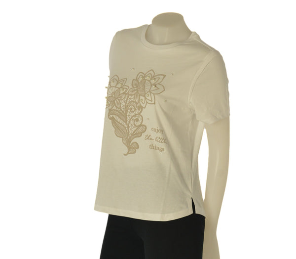 T-SHIRT DONNA TIFFOSI GIROCOLLO MANICA CORTA STAMPA  SPACCHI COTONE ART. 10065796