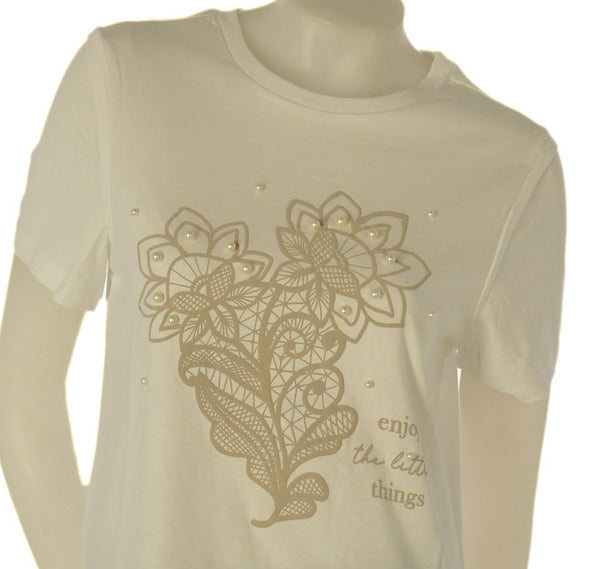 T-SHIRT DONNA TIFFOSI GIROCOLLO MANICA CORTA STAMPA  SPACCHI COTONE ART. 10065796