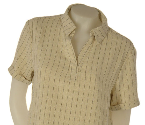 BLUSA DONNA TIFFOSI MANICA CORTA RISVOLTO SPACCHI VISCOSA LINO ART. 10065351