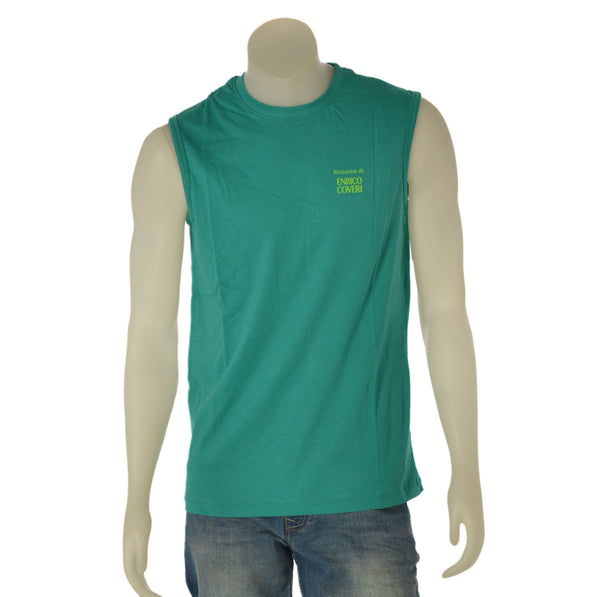 SMANICATO UOMO RICERCHE DI ENRICO COVERI GIROCOLLO STAMPA LOGO COTONE ART. REC228