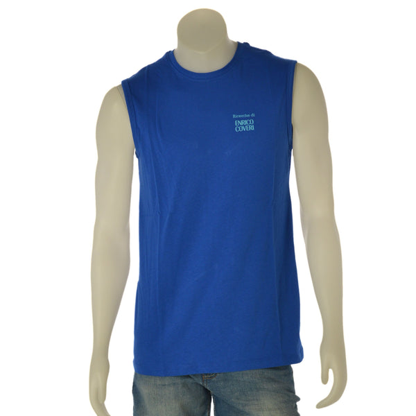 SMANICATO UOMO RICERCHE DI ENRICO COVERI GIROCOLLO STAMPA LOGO COTONE ART. REC228