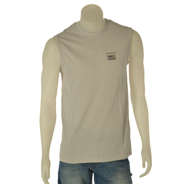 SMANICATO UOMO RICERCHE DI ENRICO COVERI GIROCOLLO STAMPA LOGO COTONE ART. REC228