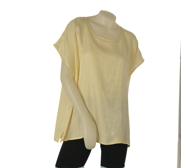 CASACCA DONNA ELISA CASTELLI CONFORMATA GIROCOLLO STRASS MEZZA MANICA SPACCHETTI CANGIANTE ART.140020