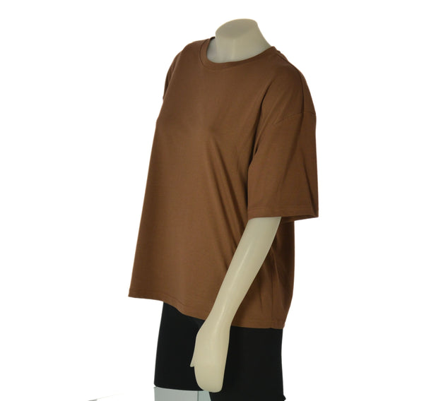 T-SHIRT DONNA GRIFFAI FILO DI SCOZZIA GIROCOLLO MEZZA MANICA OVER ART.7807