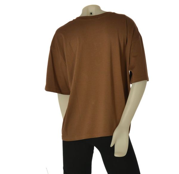 T-SHIRT DONNA GRIFFAI FILO DI SCOZZIA GIROCOLLO MEZZA MANICA OVER ART.7807