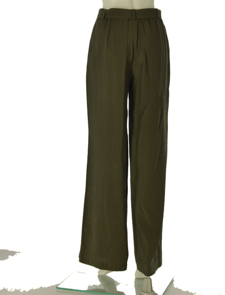 PANTALONE DONNA GRIFFAI ZIP BOTTONE ELASTICO PASSANTI TASCHE PALAZZO ART.7856