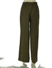 PANTALONE DONNA GRIFFAI ZIP BOTTONE ELASTICO PASSANTI TASCHE PALAZZO ART.7856
