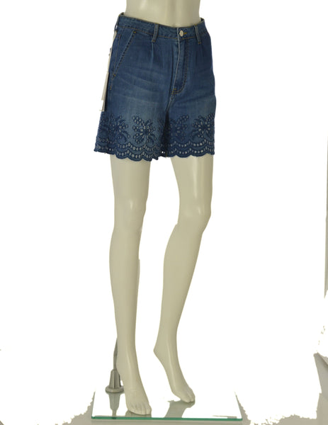 SHORT DONNA GRIFFAI ZIP BOTTONE TASCHE PINCE  LAVORATO ART.7540