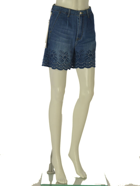 SHORT DONNA GRIFFAI ZIP BOTTONE TASCHE PINCE  LAVORATO ART.7540