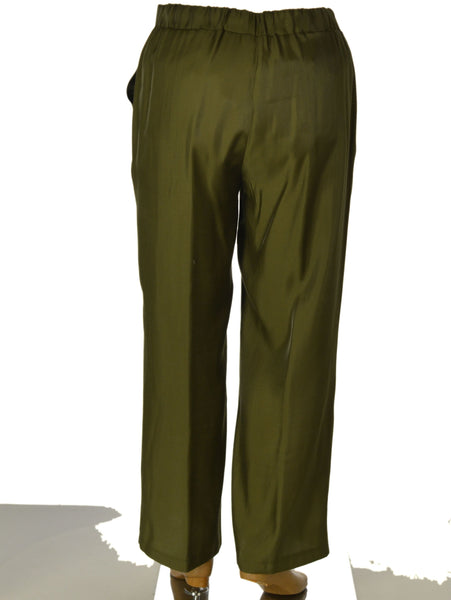 PANTALONE DONNA ELISA CASTELLI CONFORMATO ELASTICO TASCHE LARGO MORBIDO CANGIANTE ART.18084