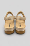 SANDALO INBLU DONNA DOPPIO STRAPPO ZEPPA TOMAIA ECOPELLE SOTTOPIEDE IN PELLE ART FT000030