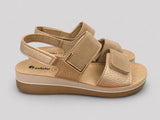 SANDALO INBLU DONNA DOPPIO STRAPPO ZEPPA TOMAIA ECOPELLE SOTTOPIEDE IN PELLE ART FT000030