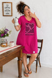 ABITO DONNA FRABO IO DI PIU PURO COTONE MEZZE MANICHE GIROCOLLO STAMPA ART P0054