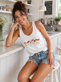CANOTTA FRABO DONNA CUORE A CUORE PURO COTONE STAMPA SPALLA LARGA ART WJ0652