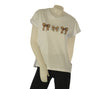 T-SHIRT DONNA GRIFFAI GIROCOLLO FIOCCHI STRASS COTONE ART. 7552