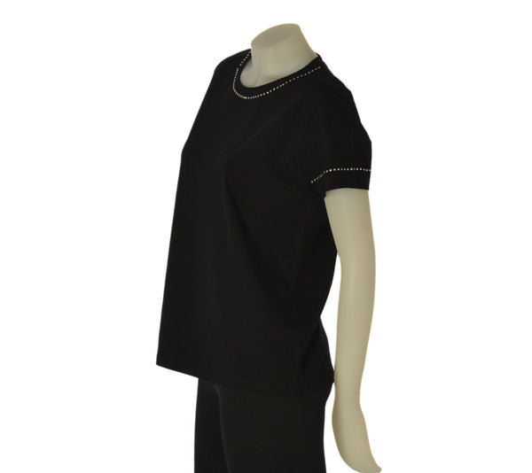 T-SHIRT DONNA LOSAN GIROCOLLO BORCHIE COTONE ART. LWMAP0105 26011