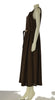 ABITO DONNA BARBARELLA LUNGO SMANICATO PIEGHE CINTURA TASCHE VISCOSA LINO ART. 1090A