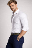 CAMICIA UOMO ZENOBI VESTIBILITA SLIM COLLO MEZZO FRANCESE MANICA LUNGA PURO COTONE ART.2130
