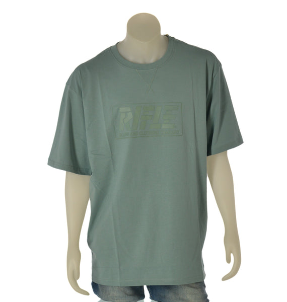 T-SHIRT UOMO RIFLE TAGLIE OVER GIROCOLLO STAMPA LOGO COTONE ART. ORFT600