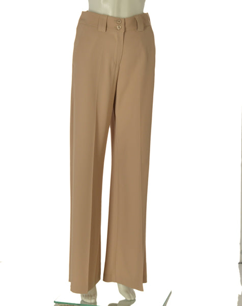 PANTALONE DONNA PERLA PALAZZO ELASTICO TASCHE BOTTONI CERNIERA VISCOSA  ART. PISA