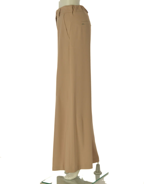 PANTALONE DONNA PERLA PALAZZO ELASTICO TASCHE BOTTONI CERNIERA VISCOSA  ART. PISA