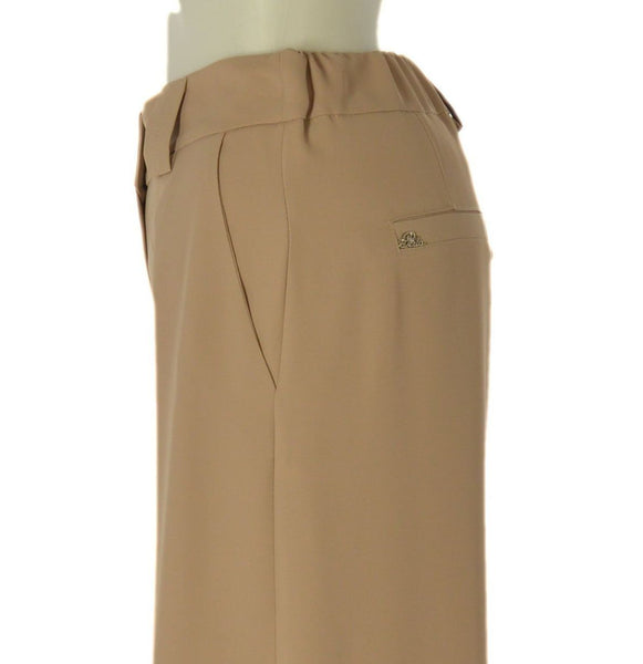 PANTALONE DONNA PERLA PALAZZO ELASTICO TASCHE BOTTONI CERNIERA VISCOSA  ART. PISA