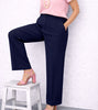 PANTALONE DONNA PERLA PALAZZO ELASTICO TASCHE BOTTONI CERNIERA VISCOSA  ART. PISA