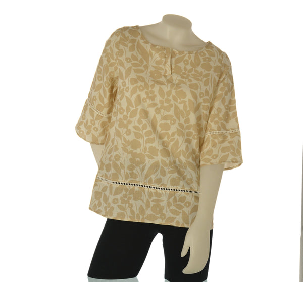 CASACCA DONNA SILCO GIROCOLLO CON V  MANICA TRE QUARTI TRAFORATA FIORATA ART.103