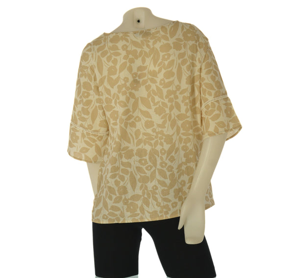 CASACCA DONNA SILCO GIROCOLLO CON V  MANICA TRE QUARTI TRAFORATA FIORATA ART.103