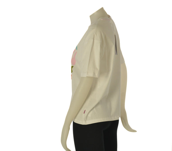 T-SHIRT DONNA GRIFFAI MANICA CORTA AMPIA STAMPA FIORI E STRASS  COTONE ART. DGP7560