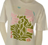 T-SHIRT DONNA GRIFFAI MANICA CORTA AMPIA STAMPA FIORI E STRASS  COTONE ART. DGP7560