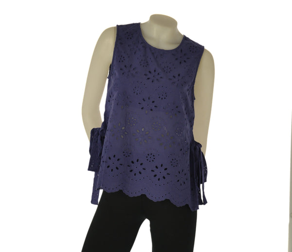 CANOTTA DONNA GRIFFAI PIZZO SANGALLO SPACCHI CHIUSI DA NODO COTONE ART. DGP8005