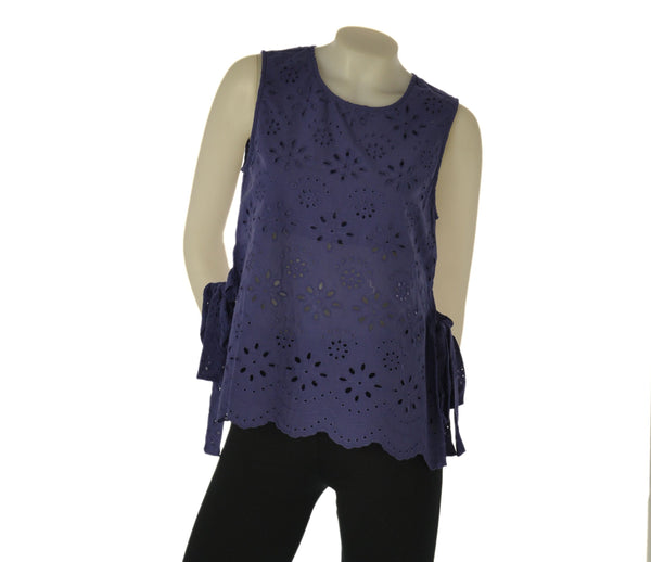 CANOTTA DONNA GRIFFAI PIZZO SANGALLO SPACCHI CHIUSI DA NODO COTONE ART. DGP8005
