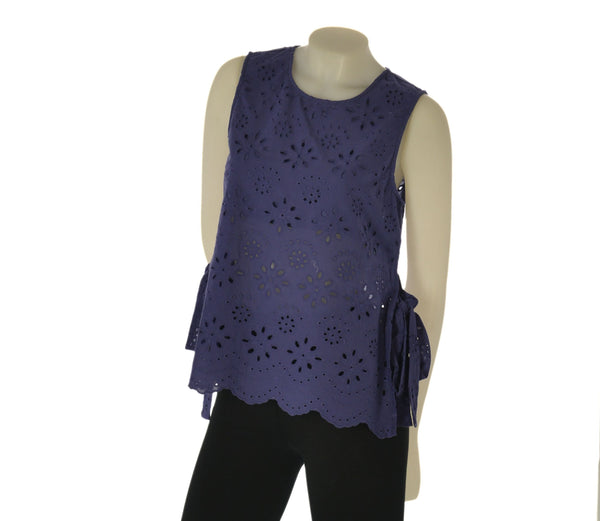CANOTTA DONNA GRIFFAI PIZZO SANGALLO SPACCHI CHIUSI DA NODO COTONE ART. DGP8005