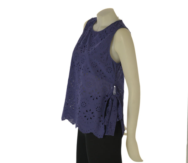 CANOTTA DONNA GRIFFAI PIZZO SANGALLO SPACCHI CHIUSI DA NODO COTONE ART. DGP8005