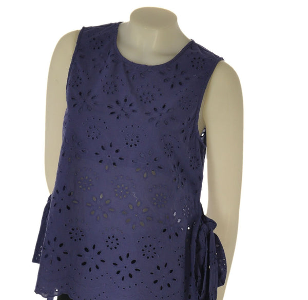 CANOTTA DONNA GRIFFAI PIZZO SANGALLO SPACCHI CHIUSI DA NODO COTONE ART. DGP8005
