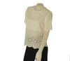CASACCA DONNA GRIFFAI GIROCOLLO BOTTONE MANICA CORTA PIZZO SANGALLO COTONE ART. DGP8001