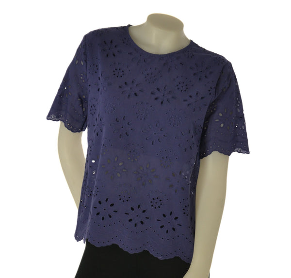 CASACCA DONNA GRIFFAI GIROCOLLO BOTTONE MANICA CORTA PIZZO SANGALLO COTONE ART. DGP8001