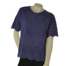 CASACCA DONNA GRIFFAI GIROCOLLO BOTTONE MANICA CORTA PIZZO SANGALLO COTONE ART. DGP8001
