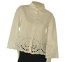 CAMICIA DONNA GRIFFAI MANICHE 3/4 BORDI IN PIZZO POPELINE COTONE ART. DGP8032