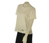 T-SHIRT DONNA GRIFFAI MANICA CORTA GIROCOLLO BORDI CON FIORI RICAMATI COTONE ART. DGP7809