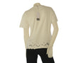 T-SHIRT DONNA GRIFFAI MANICA CORTA GIROCOLLO BORDI CON FIORI RICAMATI COTONE ART. DGP7809
