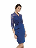 ABITO DONNA RAGAZZA CERIMONIA ELEGANTE TUBINO PIZZO FIORE MARCA CARLA RUIZ ART.94500