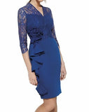 ABITO DONNA RAGAZZA CERIMONIA ELEGANTE TUBINO PIZZO FIORE MARCA CARLA RUIZ ART.94500