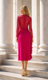 ABITO DONNA RAGAZZA CERIMONIA ELEGANTE TUBINO PIZZO FIORE MARCA CARLA RUIZ ART.94500